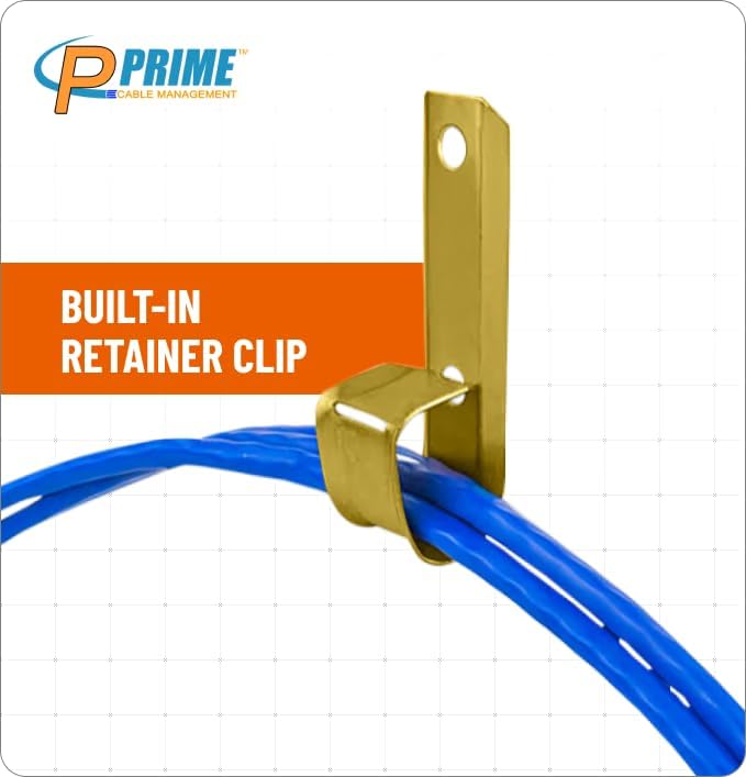 3/4 Heavy Duty Metal Cable & Wire Support Batwing J-Hook Hangers with Bat Wing Clip for attaching ceiling wire & threaded rod for Cable & Wire Management