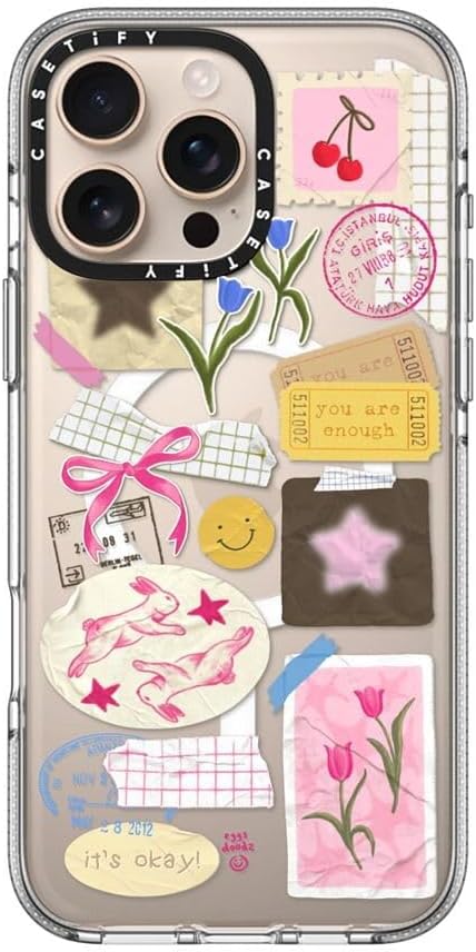 CASETiFY Clear iPhone 16 Pro Max Case [Not Yellowing / 6.6 ft. 3X Military Grade Drop Protection/Magsafe] - You are Stars Collage - Clear