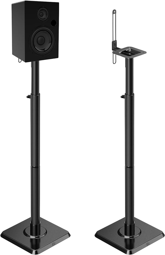 Mounting Dream Height Adjustable Speaker Stands for Bookshelf Speakers