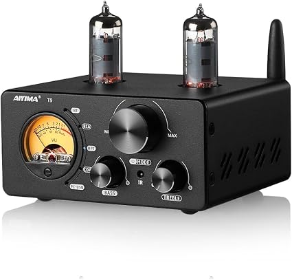 AIYIMA T9 200W Bluetooth Tube Amplifier,2.0/2.1 Stereo Home Audio Receiver