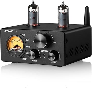 AIYIMA T9 200W Bluetooth Tube Amplifier,2.0/2.1 Stereo Home Audio Receiver