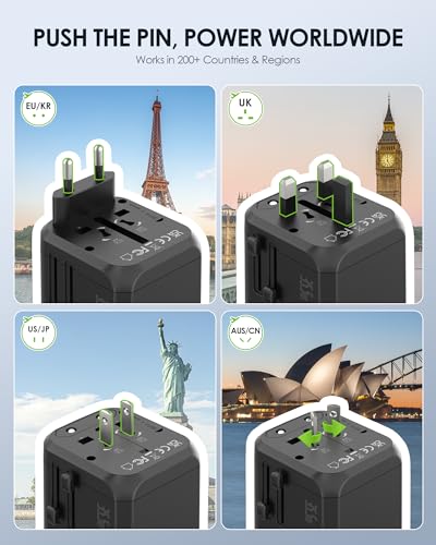EPICKA PD 35W Universal Travel Adapter, 2AC/2USB-C/3USB-A