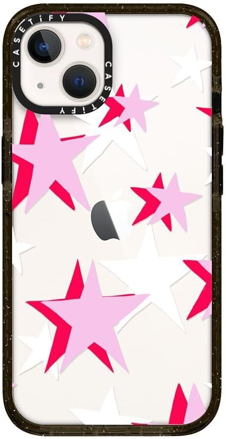 CASETiFY Impact iPhone 13 Case [6.6ft Drop Protection] - Triple Stars - Clear Black
