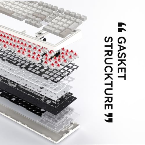 AJAZZ AK980 97% Wired Mechanical Keyboard, Gasket Hot-Swappable, Pre-Lubed