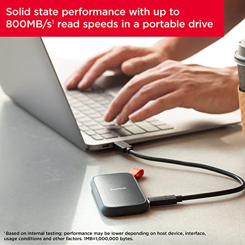Sandisk 1TB Portable SSD, Up to 800MB/s Read Speeds, Black (Old Model)