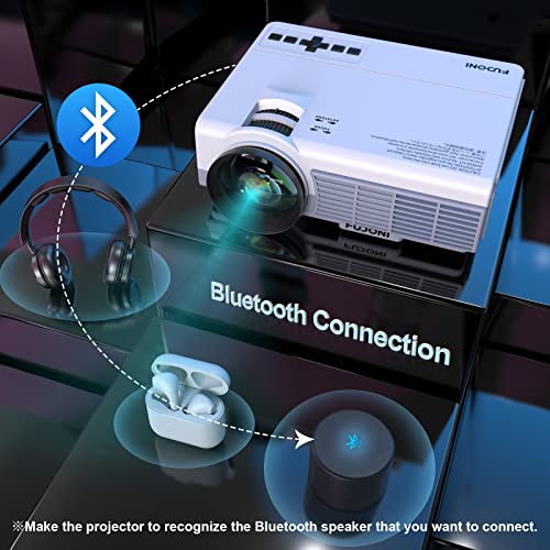 FUDONI Projector with 5G WiFi & Bluetooth, Native 1080P 18000L Portable