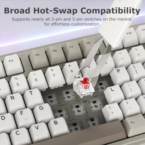 AJAZZ AK980 97% Wired Mechanical Keyboard, Gasket Hot-Swappable, Pre-Lubed