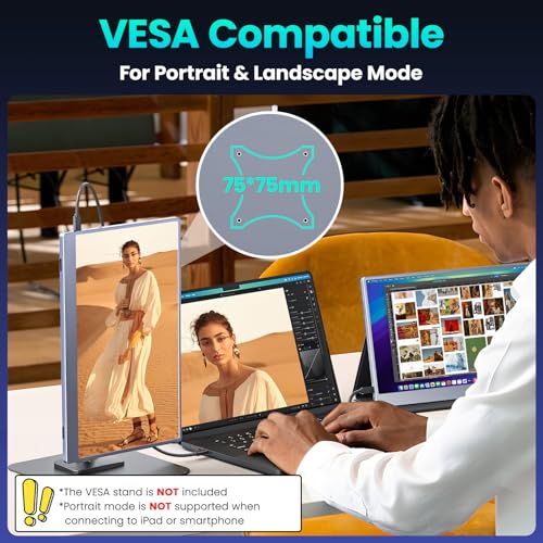 Upperizon Portable Monitor 15.6 inch FHD 85% sRGB 60 | Computer Access - Image 6