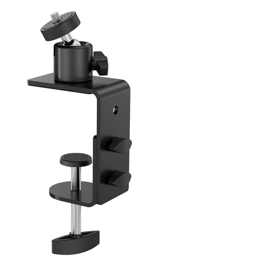 C-Clamp Mount with 360 Degree Ball Head & 1/4 Screw Adapter for Camera