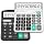 Calculator, Splaks 2 Pack Standard Functional Desktop Calculators Solar and AA Battery Dual Power Electronic Office Calculators with 12-Digit Large Display (1 Basic Black&1 Updated Silver)