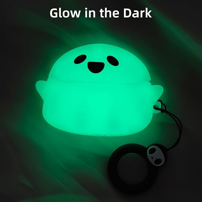 for AirPods Pro 3 Case 2025 Cute, Luminous Funny 3D Ghost Case Designed for Apple AirPods Pro 3rd Generation, Soft Silicone Anime AirPods Pro 3 Cases Cover for Women Men Kids Teens Girls Boys