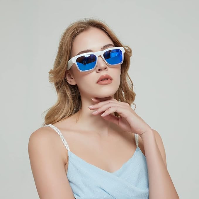 OhO sunshine, Polarized Sunglasses with Bluetooth Speaker, Open Ear Audio, Athletic/Outdoor UV Protection and Voice Control