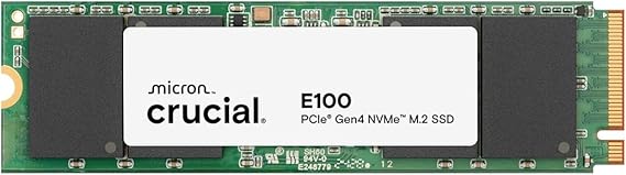Crucial E100 2TB M.2 NVMe PCIe Gen4 Internal SSD, Up to 5,000MB/s, Laptop & Desktop Compatible - CT2000E100SSD8