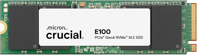 Crucial E100 2TB M.2 NVMe PCIe Gen4 Internal SSD, Up to 5,000MB/s, Laptop & Desktop Compatible - CT2000E100SSD8 - Image 1