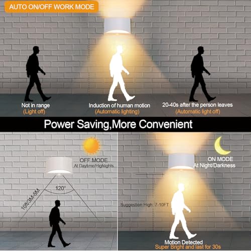 SERDEN LED Hardwired Motion Sensor Light Indoor Wall Sconce, Motion Sensor Wall Light Indoor Sconce Wall Aluminum Modern Wall Sconce for Living Room Hallway Stair 7W Warm White(Not Battery Operated)