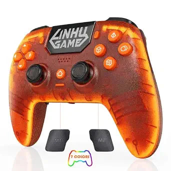 citnh Wireless Controller for PS5/Slim/Pro/PC-Transparent Orange