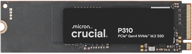 Crucial P310 1TB SSD, PCIe Gen4 NVMe M.2 2280, Up to 7,100MB/s, for Laptop, Desktop (PC), & Handheld Gaming Consoles, Includes Acronis Data Recovery Software, Solid State Drive - CT1000P310SSD801 - Image 1