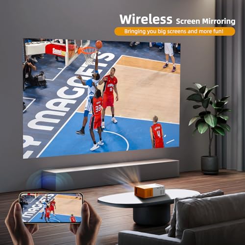 PVO Mini Projector WiFi Portable Movie Projector Phone