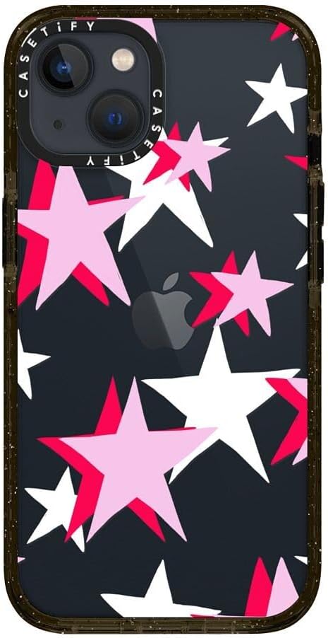 CASETiFY Impact iPhone 13 Case [6.6ft Drop Protection] - Triple Stars - Clear Black