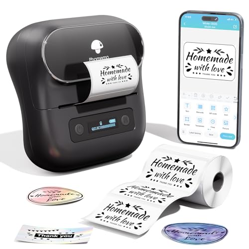 Phomemo Label Maker,M220 Label Printer, Bluetooth Label Maker Machine