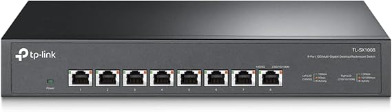 TP-Link TL-SX1008, 8 Port 10G/Multi-Gig Unmanaged Ethernet Switch