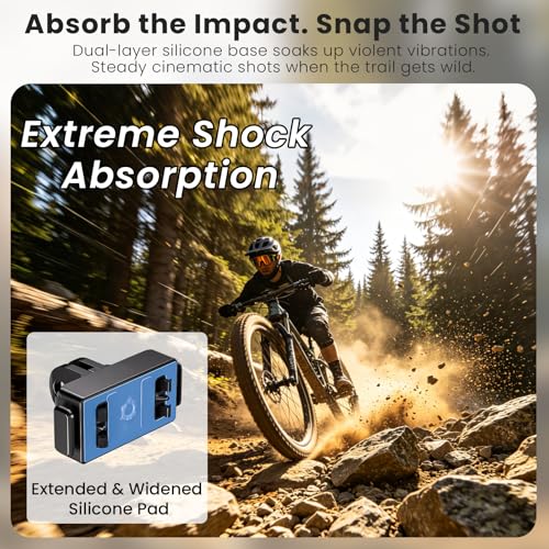 1/4" Magnetic Quick Release Adapter with Mechanical Lock for Insta360 X5/X4 Air/Ace Pro 2/Ace Pro/Ace, Aluminum Base, Heavy Duty Anti-Drop Camera Mount