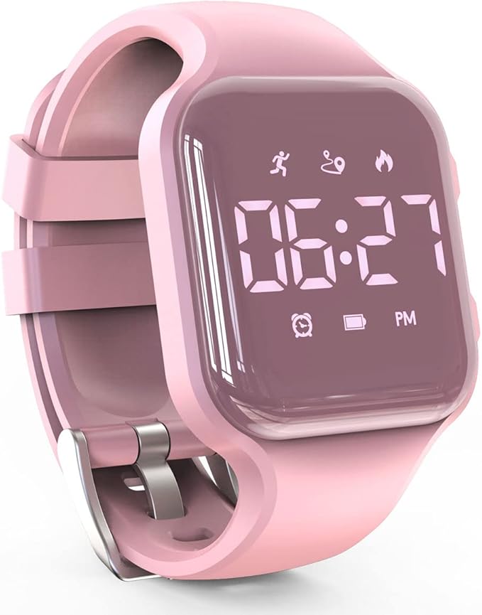 LED Kids Multifunction Steps Counting Watch, Digital Watch, Non-Bluetooth Pedometer Watch, Stopwatch, Alarm Clock, Calories for Women Children Girls Boys