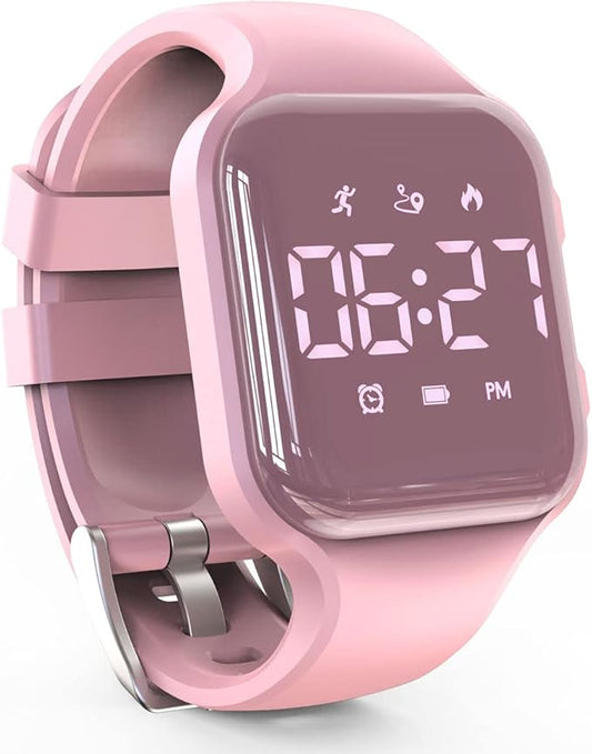 LED Kids Multifunction Steps Counting Watch, Digital Watch, Non-Bluetooth Pedometer Watch, Stopwatch, Alarm Clock, Calories for Women Children Girls Boys
