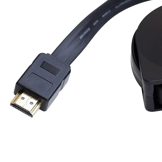 Retractable HDMI 2.0 Cable 1.5m/5ft Length 4K Resolution, Black