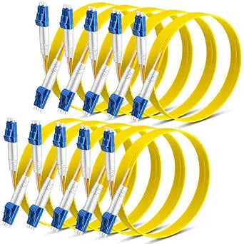 Threlaco 2 M/ 6.56 ft 10 Pack Lc to Lc Single Mode Fiber Cable Os2