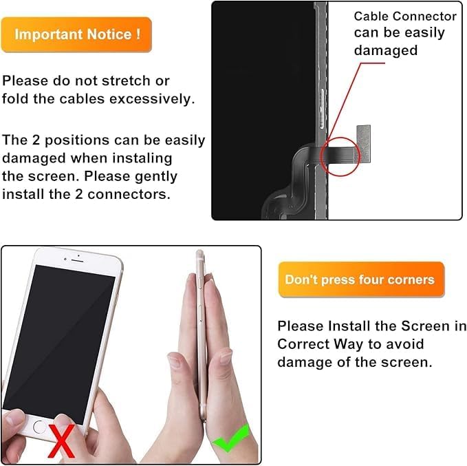 LL TRADER Screen Replacement for iPhone 12 Mini LCD Retina 5.4'' FHD Display COF Touch Screen Digitiser with Repair Tool Kits, Waterproof Tape, Screen Protector 2025 New for USA