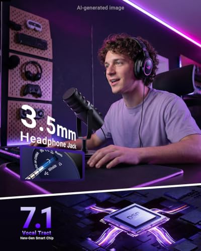 Microphone for PC, RGB Mic for PC
