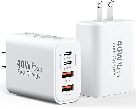USB C Charger Block Multiple Ports Wall Charger Fast Phone Charging Blocks