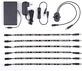 Gun Storage Solutions Gun Safe Light Kits - (6) 12 Inch LED Light Strands + Motion Sensor + Manual Switch + Battery Pack + AC Plug in Adaptor - Image 1
