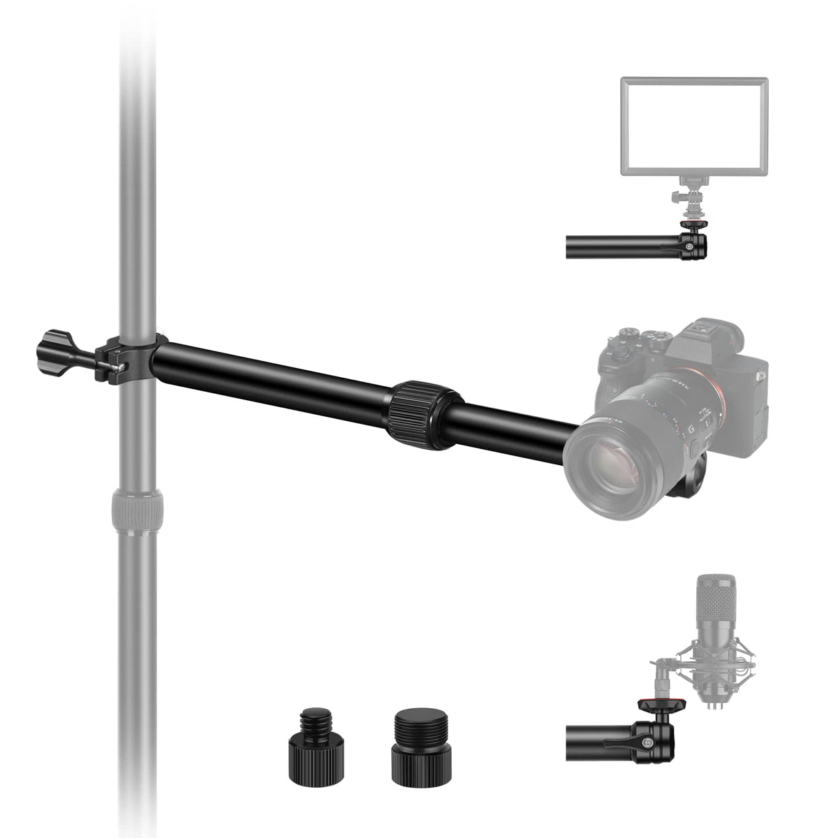 NEEWER DS001 Table Overhead Camera Mount Arm 11.8-20in/30-51 cm Telescopic