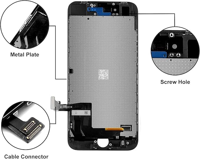 LL TRADER Screen Replacement for iPhone 8/SE 2020(SE2) LCD Screen 4.7 Inch LCD Retina FHD Display with Repair Tool Kits, Waterproof Tape, Screen Protector Mounting Frame Black 2025 NEW