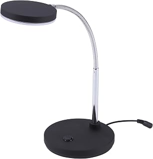 Bostitch Office LED Metal Gooseneck Desk Lamp, Flicker Free, Adjustable Head (VLED1800BK), Black - Image 1