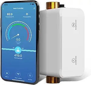 Ai Smart Water Valve, Automatic Water Leak Detector & Shutoff, 1"