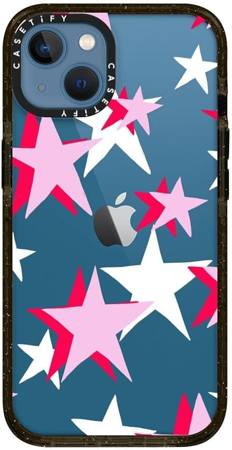 CASETiFY Impact iPhone 13 Case [6.6ft Drop Protection] - Triple Stars - Clear Black