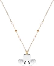 Female Magnetic Anti-Lost Strap Holder Necklace White Pearl Stainless Steel Chain Compatible with Airpods Pro 4 3 2 1