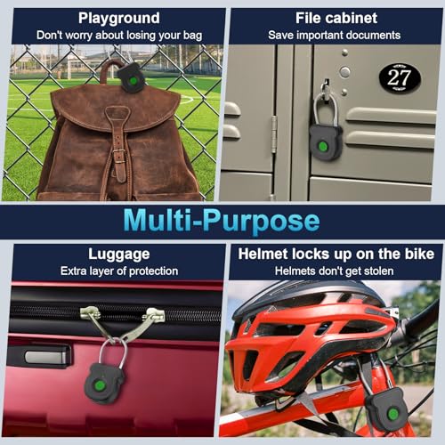 BlumWay Fingerprint Padlock, Keyless Smart Lock, 0.5 - Image 6