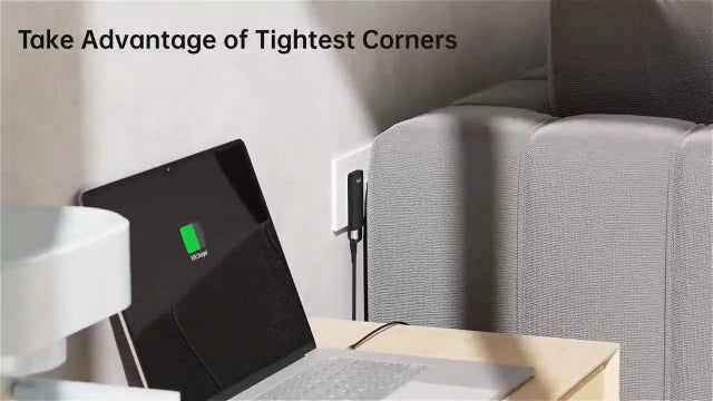 BUDI 17W Extra Slim Portable Wall Charger 2-Port USB-A Charger Foldable Wall Plug Compatible with Home Camera, iPhone IPad Samsung Galaxy(Black USB-A)