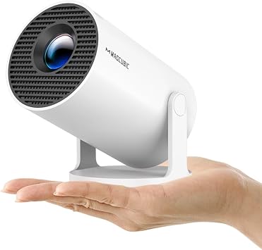 Magcubic 2026 Upgraded HY300PRO Mini Projector with WiFi and Bluetooth, Portable Projector 4K Support, Auto Keystone, 180 Degree Rotation, Smart Proyector for Home Outdoor