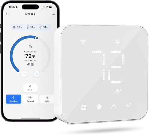 meross Matter Smart Thermostats for Home, Programmble WiFi Thermostat