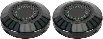 Rechargeable Music Rhythm Light, 2pcs RGB Pickup Ambient Lamp APP Control Sound Activated Magnetic Colorful LED Lights Built in Microphone for Car Partie Stage