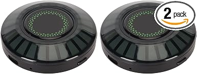 Rechargeable Music Rhythm Light, 2pcs RGB Pickup Ambient Lamp APP Control Sound Activated Magnetic Colorful LED Lights Built in Microphone for Car Partie Stage