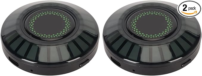 Rechargeable Music Rhythm Light, 2pcs RGB Pickup Ambient Lamp APP Control Sound Activated Magnetic Colorful LED Lights Built in Microphone for Car Partie Stage