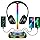 New Bee RGB Headphone Stand with 2 USB-C & 1 USB Charging Ports, Desk Gaming Headset Holder with 7 Light Modes and Non-Slip Rubber Base Suitable for All Earphone Accessories