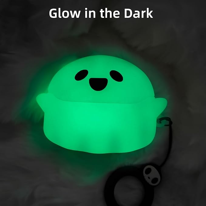 for AirPods Pro 3 Case Cover 2025 with Cleaner kit, Glow-in-The-Dark Cute Ghost Case for Apple AirPods Pro 3rd Generation, Soft Silicone Anime Funny AirPods Pro 3 Case for Women Men