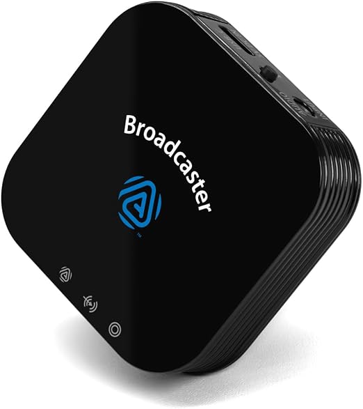 BA210 v2 Auracast Bluetooth Transmitter, LC3, AptX Lossless, AptX HD, Optical & 3.5mm Inputs, Compatible with Galaxy Buds 2 Pro, Buds 3, JY300 JM320, Hearing Aids and Bluetooth Headphones